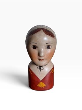Mid Century Scandinavian ceramic lady head busy